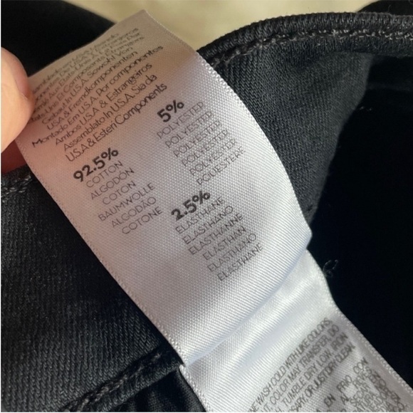 MOTHER- Mid Rise Insider Crop Step Fray Black Not Guilty Ankle Jeans Size 24 - Picture 12 of 12